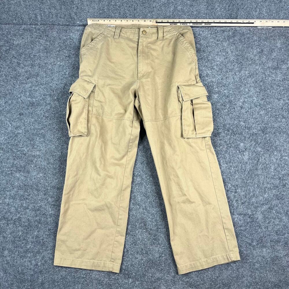 Timberland Cargo Pants Mens Size 34 Khaki Relaxed Fit Outdoor Utility Casual